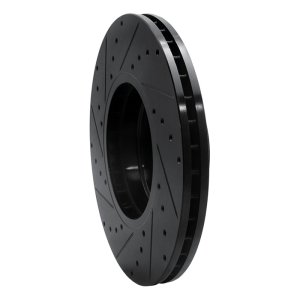 Land Rover Range Rover Brake Rotor (1) - Front Right - R1 Concepts - Drilled & Slotted - Black - `03-`05